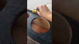 Easiest way texture paint on your speaker box #speaker #subwoofer #audio #speakerdesign #shorts #fyp