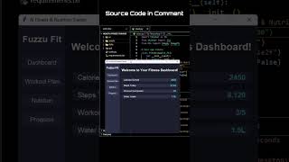 Build your own fitness app with modern GUI in Python. #fuzzu #ai #python #shorts
