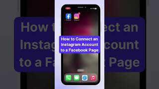 How to Connect Facebook Page to Instagram Business Account #shorts #trending