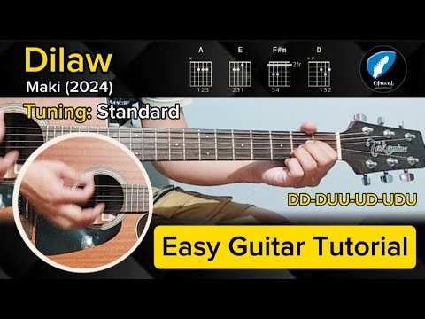 Dilaw - Maki | Easy Guitar Tutorial Chords with Lyrics
