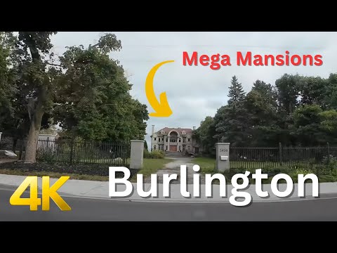 BURLINGTON MANSIONS! | Burlington Lakeshore Drive | RELAXING Drive | 4K