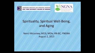 Spirituality, Spiritual Well-being, and Aging