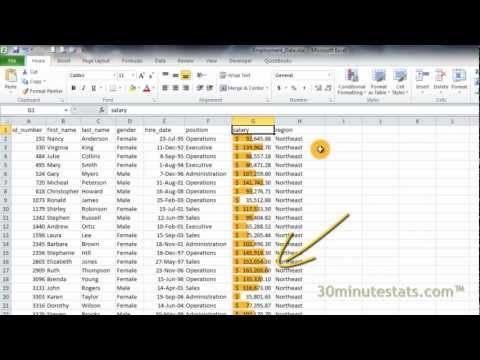 Excel 2010 - Applying Conditional Formatting