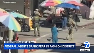 Federal immigration agents swarm LA's Fashion District, spark fear