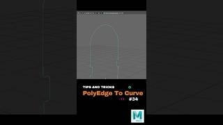 How to Convert Polygon Edges to Curves in Maya! Easy & Fast Modeling Trick! #shorts #howto #tutorial