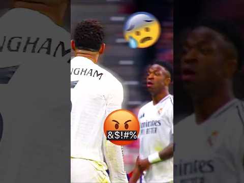 Bellingham gets angry at Vinicius #realmadrid #ucl
