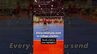 Keep Sending The Emails #shorts #volleyballrecruit #recruitingtips #clubvolleyball