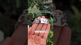 Matching Heart Bar Bracelets for Couples #couplegifts