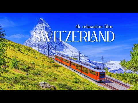 Swiss Alps 4K • Stunning Footage Swiss Alps, Scenic Relaxation Film with Calming Music.
