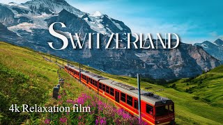 Swiss Alps 4K • Stunning Footage Swiss Alps, Scenic Relaxation Film with Calming Music.