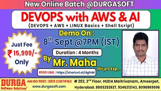 DEVOPS with AWS & AI Online Training @ DURGASOFT