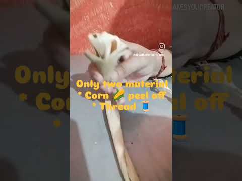 🌽 corn peel off use to make artificial flower #diyeasy #homedecor