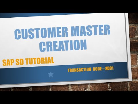 How to create customer master in SAP ECC