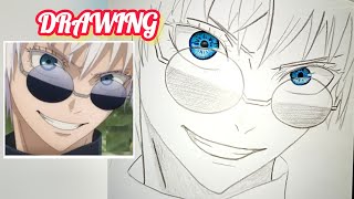 How to draw Gojo in Anime Jujutsukaizen ||Gojo ||Anime drawing||Satoru|| sketck ||easydrawing 
