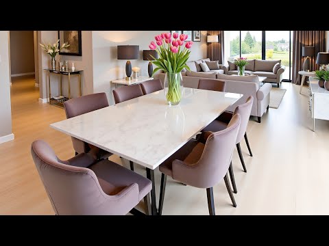 Top Dining Room Decorating Ideas 2025 | Modern Dining Tables & Stylish Living Room Interior Design