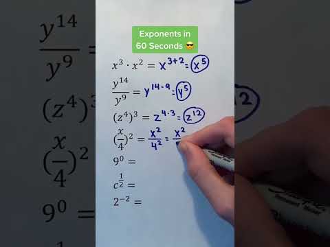 Exponents in 60 seconds || The Magic of Exponents: Simplify Complex Equations