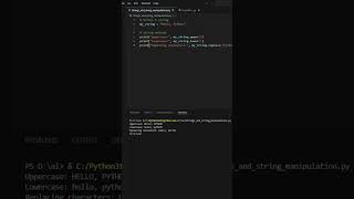 7.Mastering String Manipulation in Python: Unleash the Power of Text Transformation #python