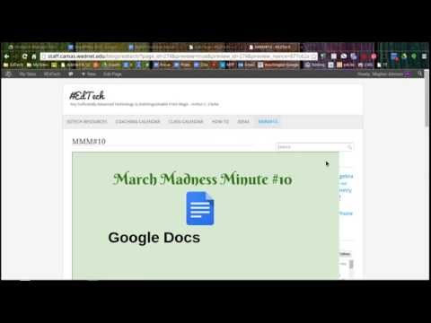 March Madness Minute #10 Google Docs- Advanced