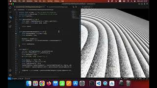 Art coding - improvement of creating white sand with ripple in rotated 3d