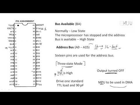 Motorola microprocessor MC6800 | Important Features | Pin descriptions