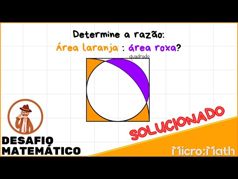 QUAL A RAZÃO ENTRE AS ÁREAS COLORIDAS??? - DESAFIO MATEMÁTICO - GEOMETRIA - ÁREA DO CÍRCULO