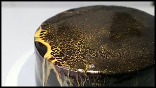 Mirror Glaze Spider Web Effect | Gold Net Effect