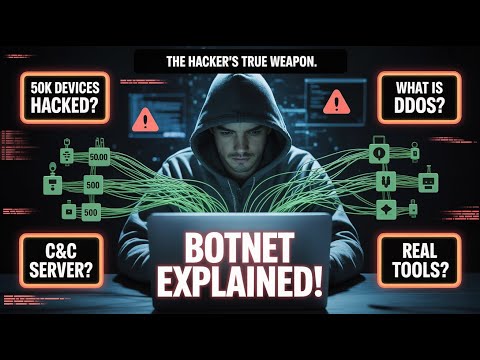 How Hackers Control 50,000 Systems | Botnet, DDoS & C&C Server Explained!