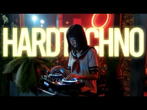 1 HOUR Hard Techno Mix 🔥 AI DJ Girl in Red Room Jungle | 1 Hour Set for Focus, Rave, Night Drive 🎧🌐