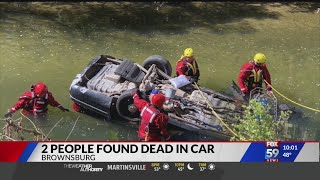 Hendricks County officials find two dead inside car in creek