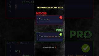 Responsive Font Size #shorts #csstips #coding