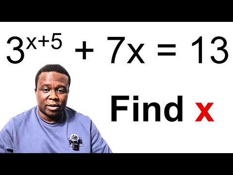 Lambert W function | Can You Solve This Math Problem: 3^x+5 + 7x = 13? | Find X
