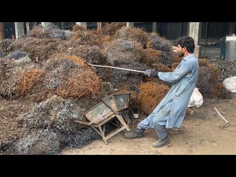 Incredible Process of Lathe Shaving Scrap Recycling to Manufacturing Iron Rod | Amazing Industrial