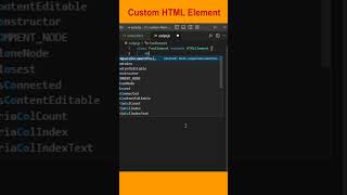 JS tips - Custom HTML Element  #shorts #javascript #tipsandtricks