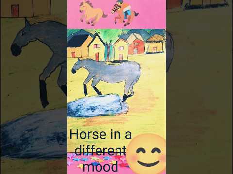 Coloring a different Horse l#shorts #youtube #AmbarDeyArt