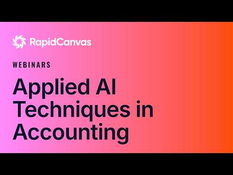 Webinar: Applied ML/AI Techniques in Accounting