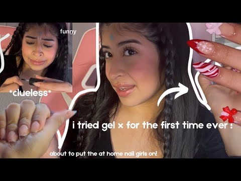 i tried out GEL X FOR THE FIRST TIME EVER on myself !!! 😳