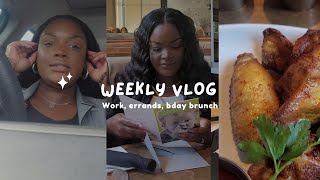 Weekly 9-5 vlog| Work rant| Errands| B'day brunch #hospitallife  #medicalrecords #9to5life #virgo