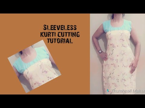 Sleeveless kurti cutting tutorial || स्लीवलैस कुर्ती की कटिंग का बहुत ही आसान तरीका ||