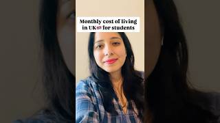 Monthly cost of living in UK for International students #students #shorts #studentsinuk