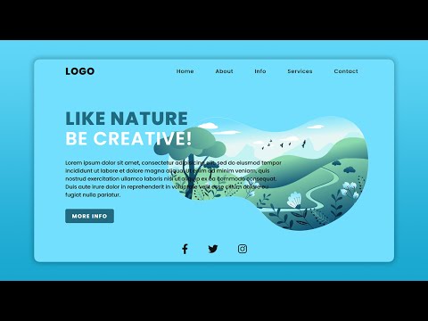 Responsive Website Landing Page Design | Title (Creative Nature) - Only Using CSS & HTML