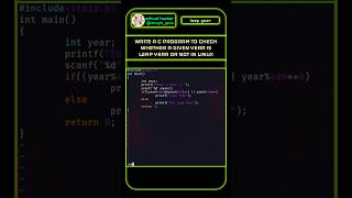 Leap Year Checker #cprogram #nonightgams #leapyearchecker #ctutorial #clanguage #program #codeinc