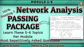 Network Analysis Passing Package & Imp Questions Discussed | 3rd Sem ECE VTU