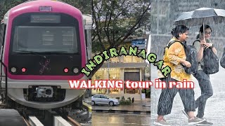 Bangalore indiranagar Walk tour in 🌧️ 2025 famous street luxury cars #tour  #bangalore #walking