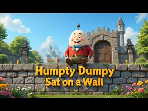 Humpty Dumpty Sat on a Wall | 3D Animated Nursery Rhyme for Kids | Baby Songs
