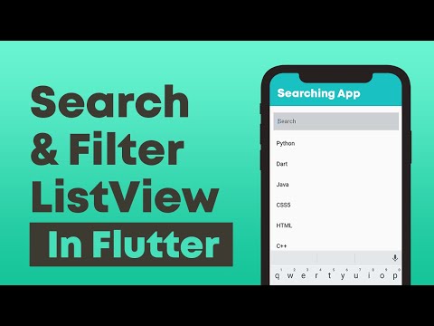 Search & Filter ListView in Flutter  #khoobcoding