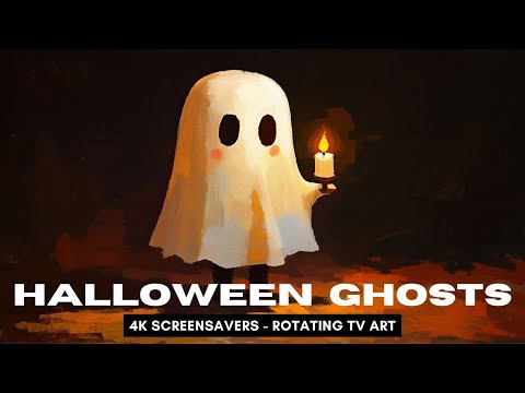 Halloween Ghosts TV Art | Spooky Frame TV Artwork | 4K Halloween Screensavers #halloweentvart