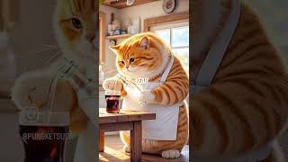 Orange cat #viral # funny #AIMASTER #funnyanimals
