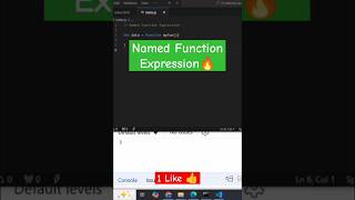 Named Function Expression in Javascript | javascript interview question #shorts #javascript #short