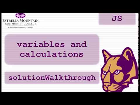 Solution Demonstration: JavaScript Variables and Calculations