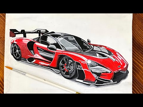 McLaren senna.... hand painting on canvas#mclaren #artist